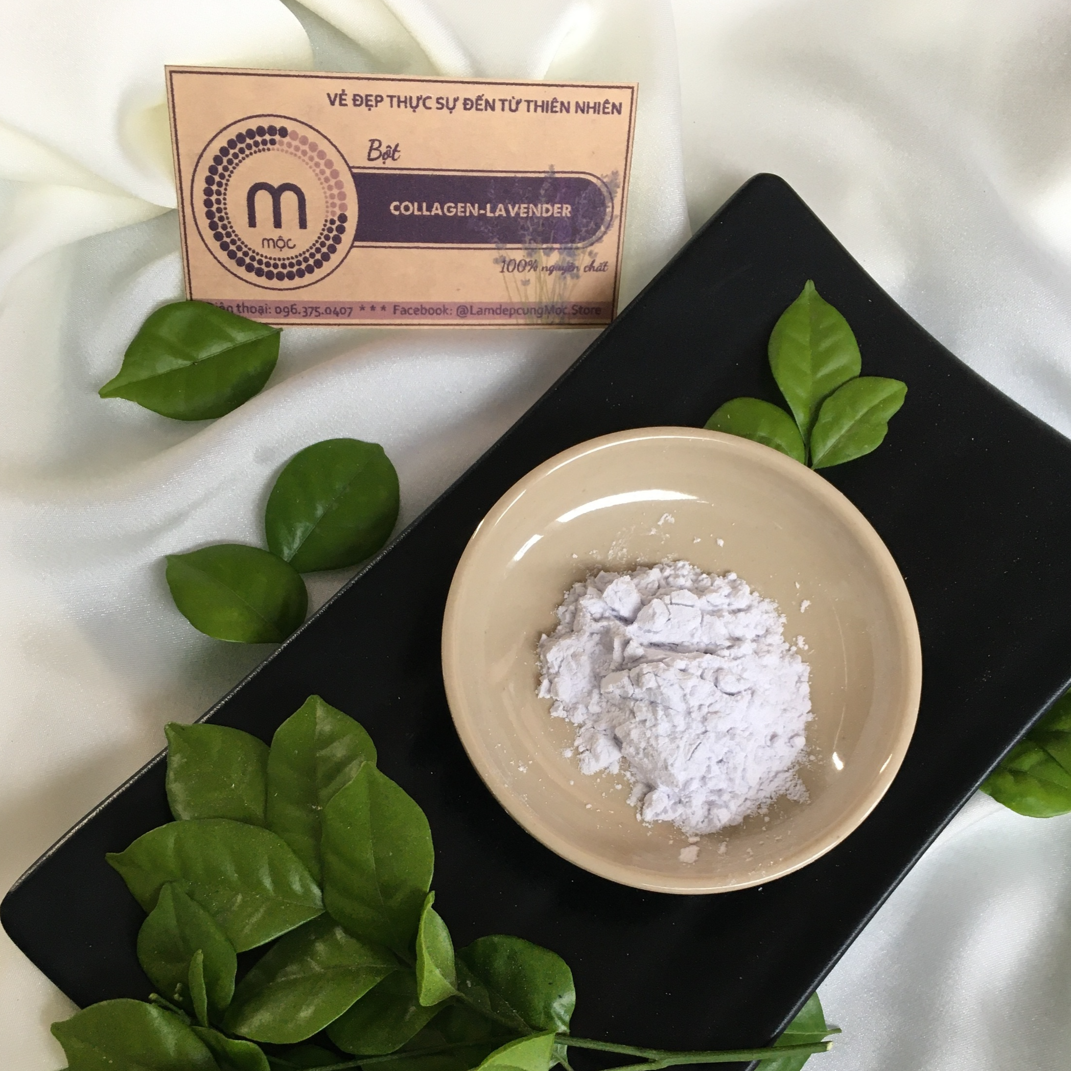 Bột Collagen, Lavender thiên nhiên đắp mặt  nguyên chất 200ml  FreeShip