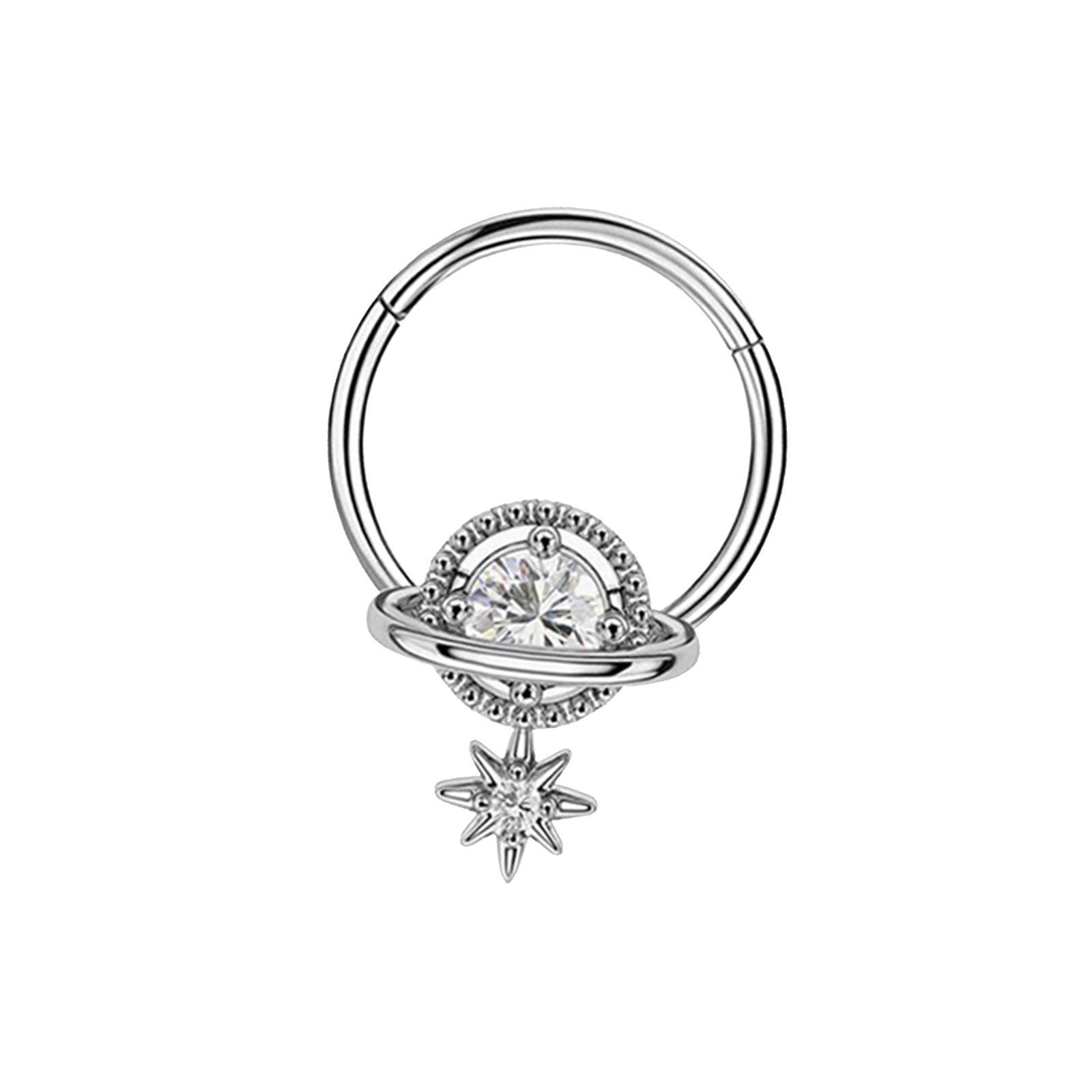 Nose Star Shaped Piercing Jewelry Stainless Steel Nose Girl