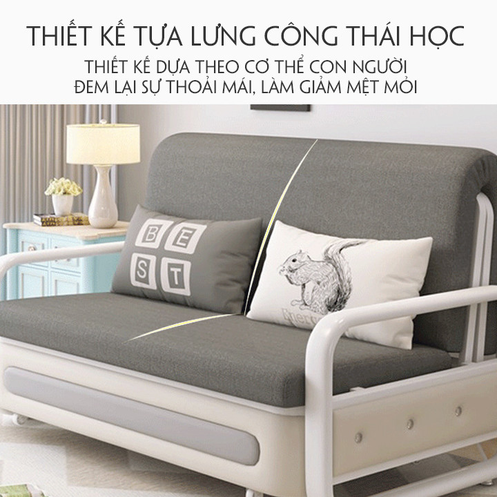 Sofa Giường Đa Năng - Có ngăn chứa đồ - Rộng: 1.5m x Dài: 1.93m