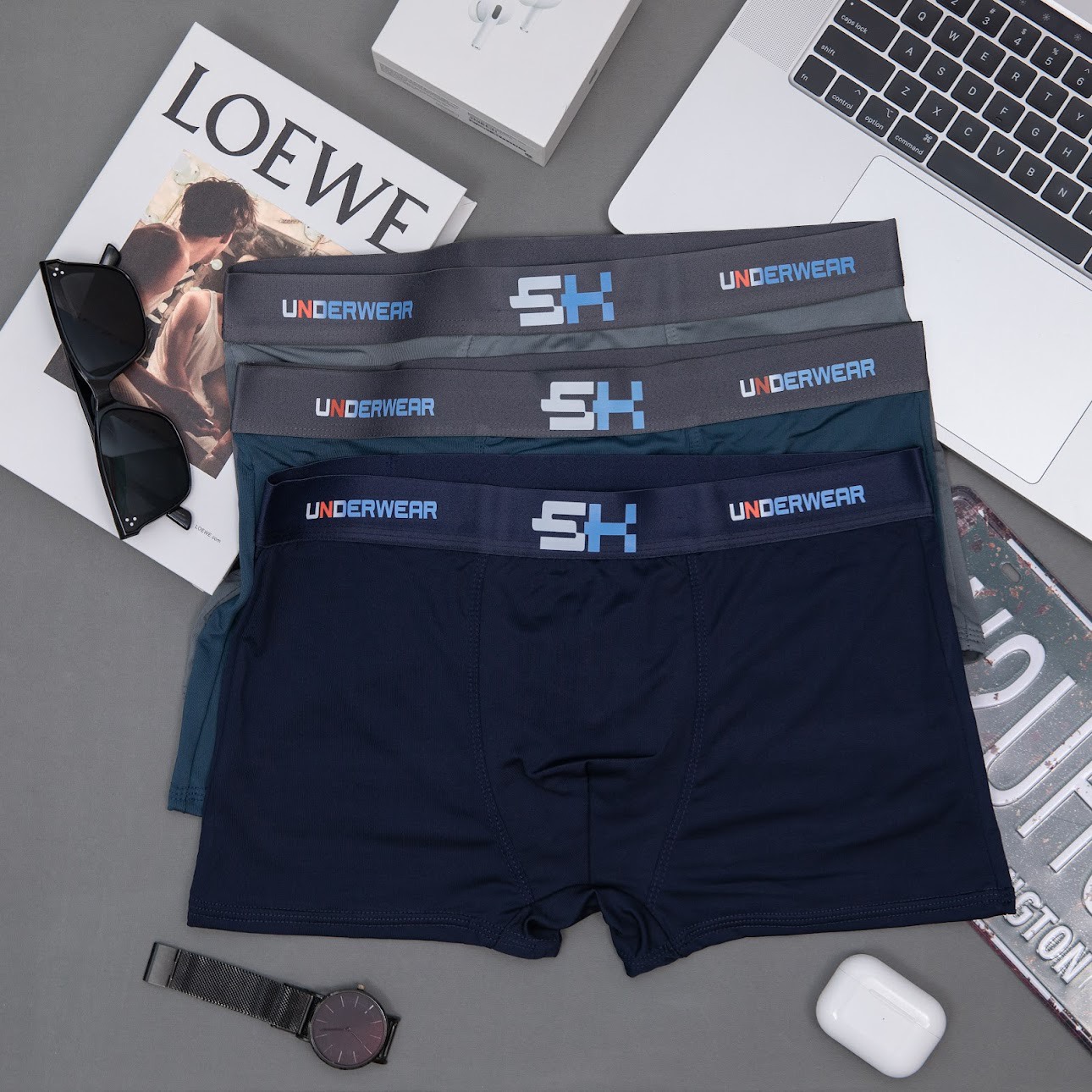Quần Sịp Đùi Nam, Quần Lót Boxer nam cotton thun lạnh co dãn 4 chiều thấm hút tối đa A1