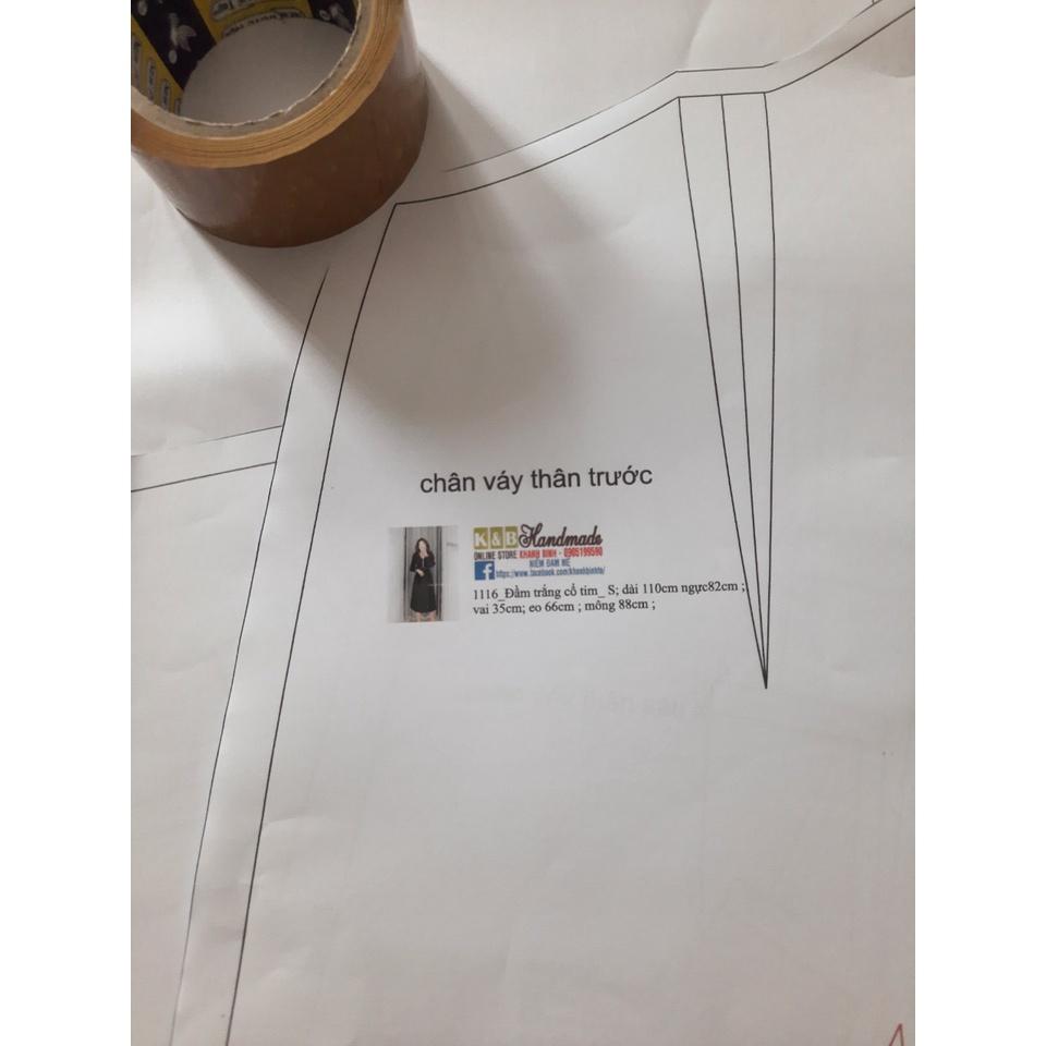 Rập giấy đầm hoodie mã 1396 (BẢN VẼ)