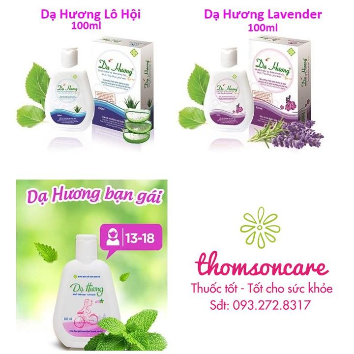 Dung dịch vệ sinh phụ nữ Dạ hương - Chai 100ml của Hoa Linh - Nước rửa phụ khoa, vùng kín hoàn toàn từ thảo dược