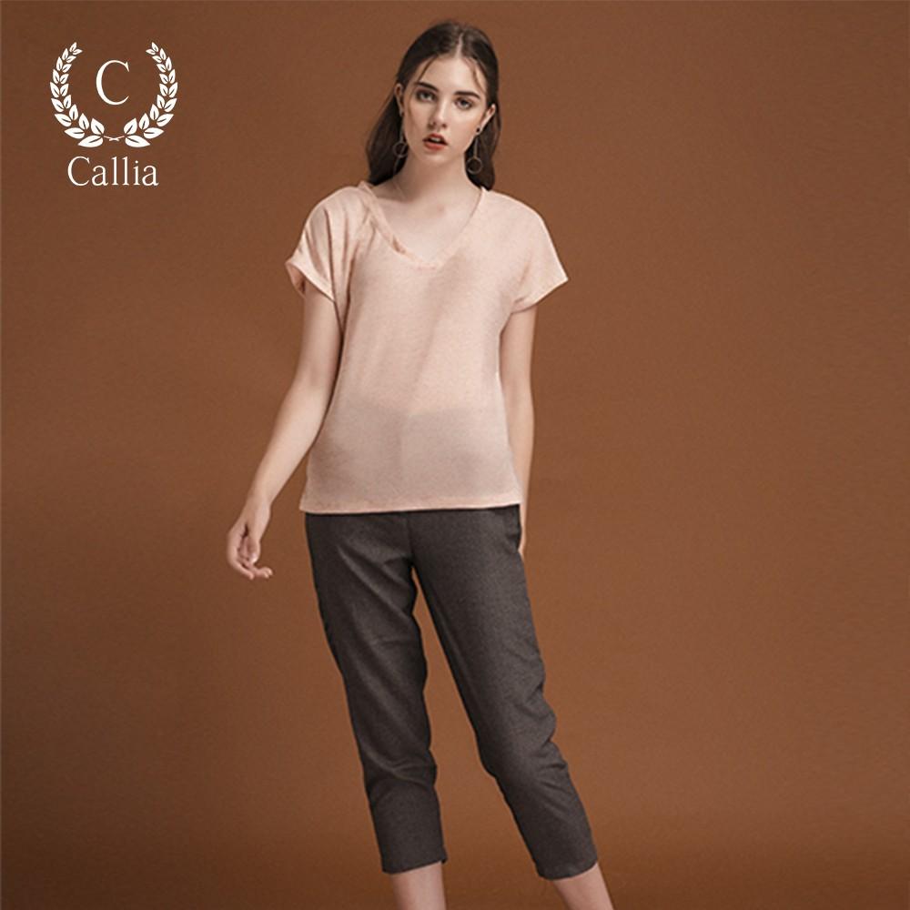 Áo thun nữ Callia tay ngắn cổ chữ V
