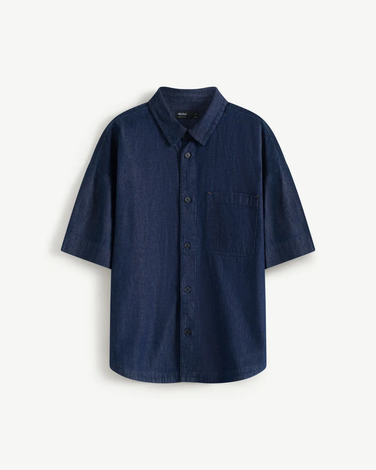 Áo sơ mi denim unisex Form Loose - RT 10S25DSHU054 | ROUTINE CÀ MAU