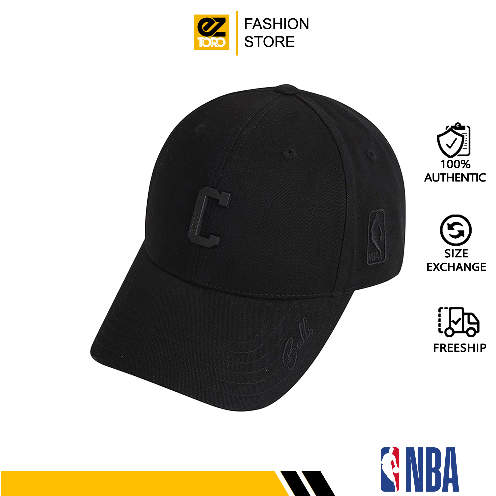Mũ NBA Common Chicago Bulls Metal Hard Curve Cap - Nón lưỡi trai thời trang cho nam, nữ, unisex