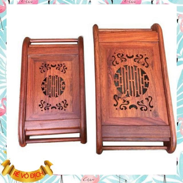 Khay trà cuốn thư - Khay trà gỗ hương cao cấp sang trọng