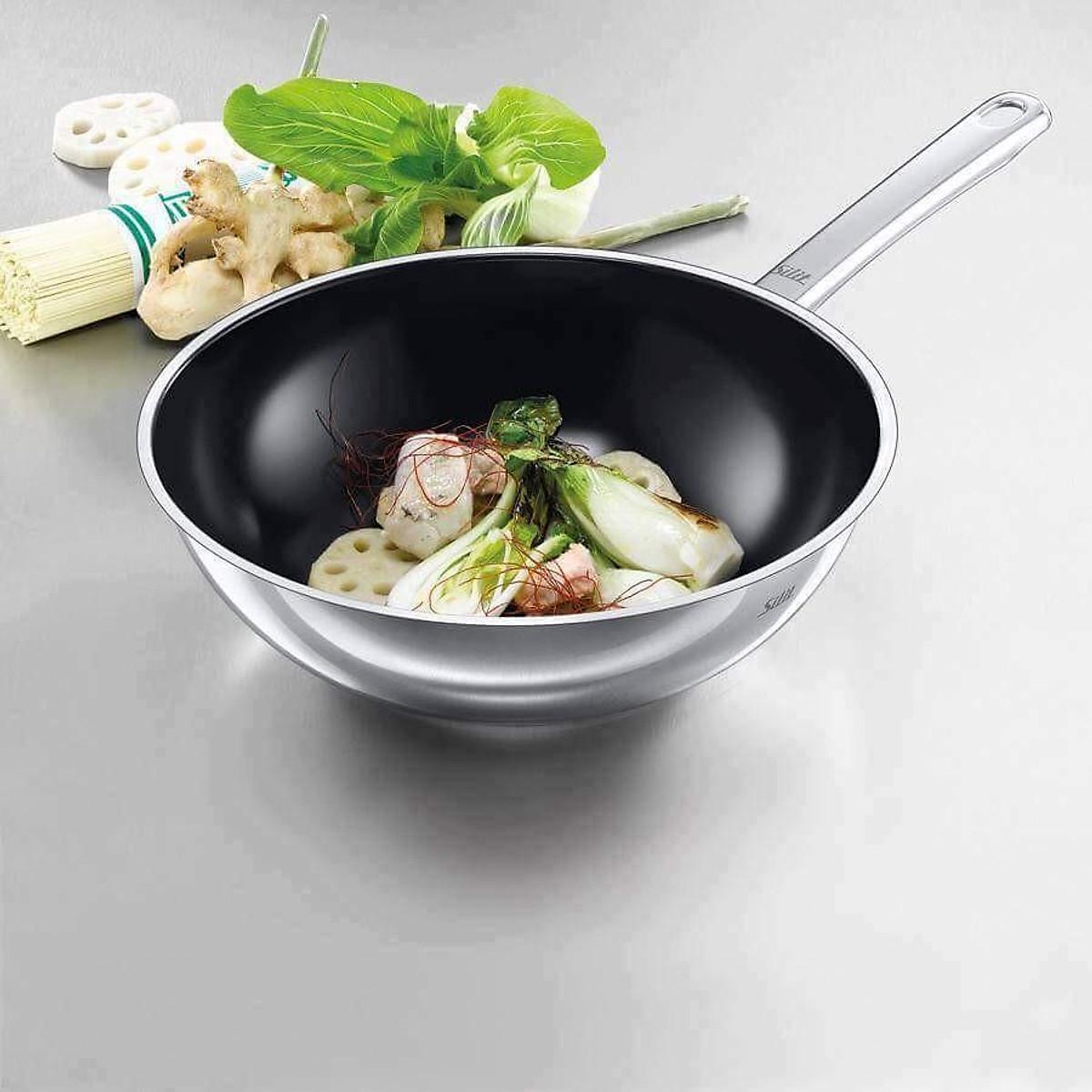 Chảo Chống Dính Sâu Lòng Bếp Từ Silit Wuhan 28cm, Nhập Đức, Chất Liệu Thép Không Gỉ, Dùng Cho Mọi Loại Bếp, Nhập Đức