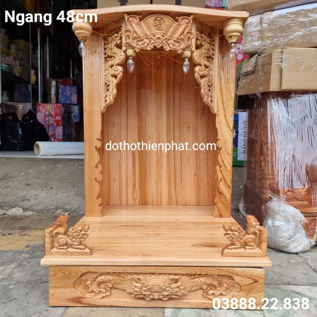 Bàn thờ ông địa gỗ xoan ngang 48cm nhiều kích thước