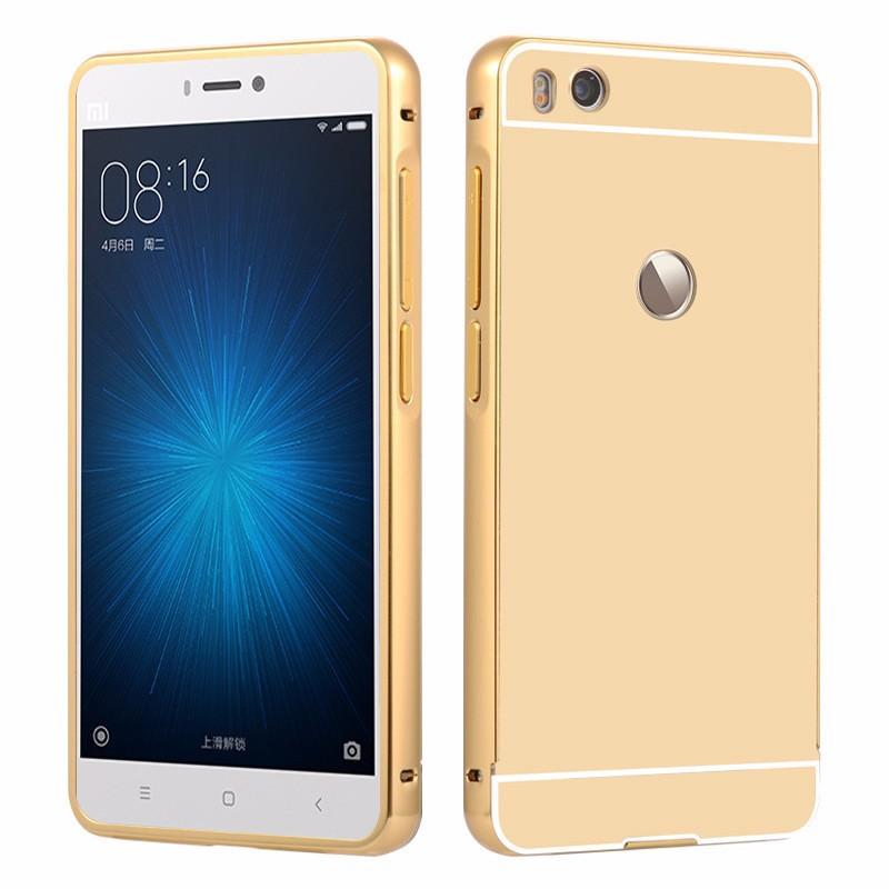 Ốp lưng Xiaomi Mi 4S tráng gương viền kim loại