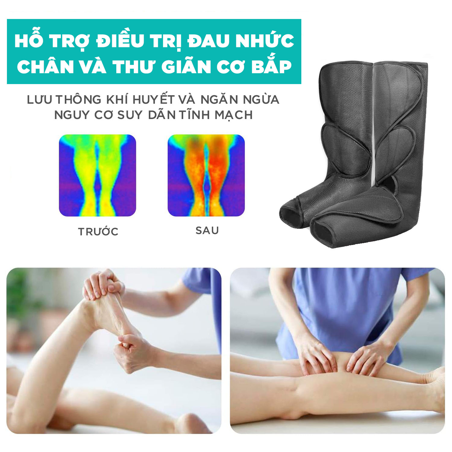 Hình ảnh Máy Massage Cao Cấp KINGTECH ST-502B - Giúp Tuần Hoàn, Giảm Đau Mỏi - Mát xa Thư Giãn Bàn Và Bắp Chân Tích Hợp Nhiệt Kèm Điều Khiển Cầm Tay - Quà Tặng Ý Nghĩa Cho Người Thân