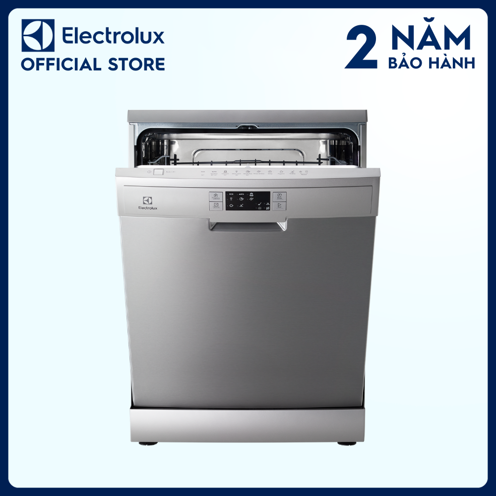 [Free Giao lắp] Máy rửa bát đứng độc lập Electrolux ESF5512LOX 60cm cho 13 bộ chén dĩa, Nhiều chương trình chuyên dụng, chế độ hẹn giờ,  loại bỏ 99,99% vi khuẩn và vi rút [ Hàng chính hãng]