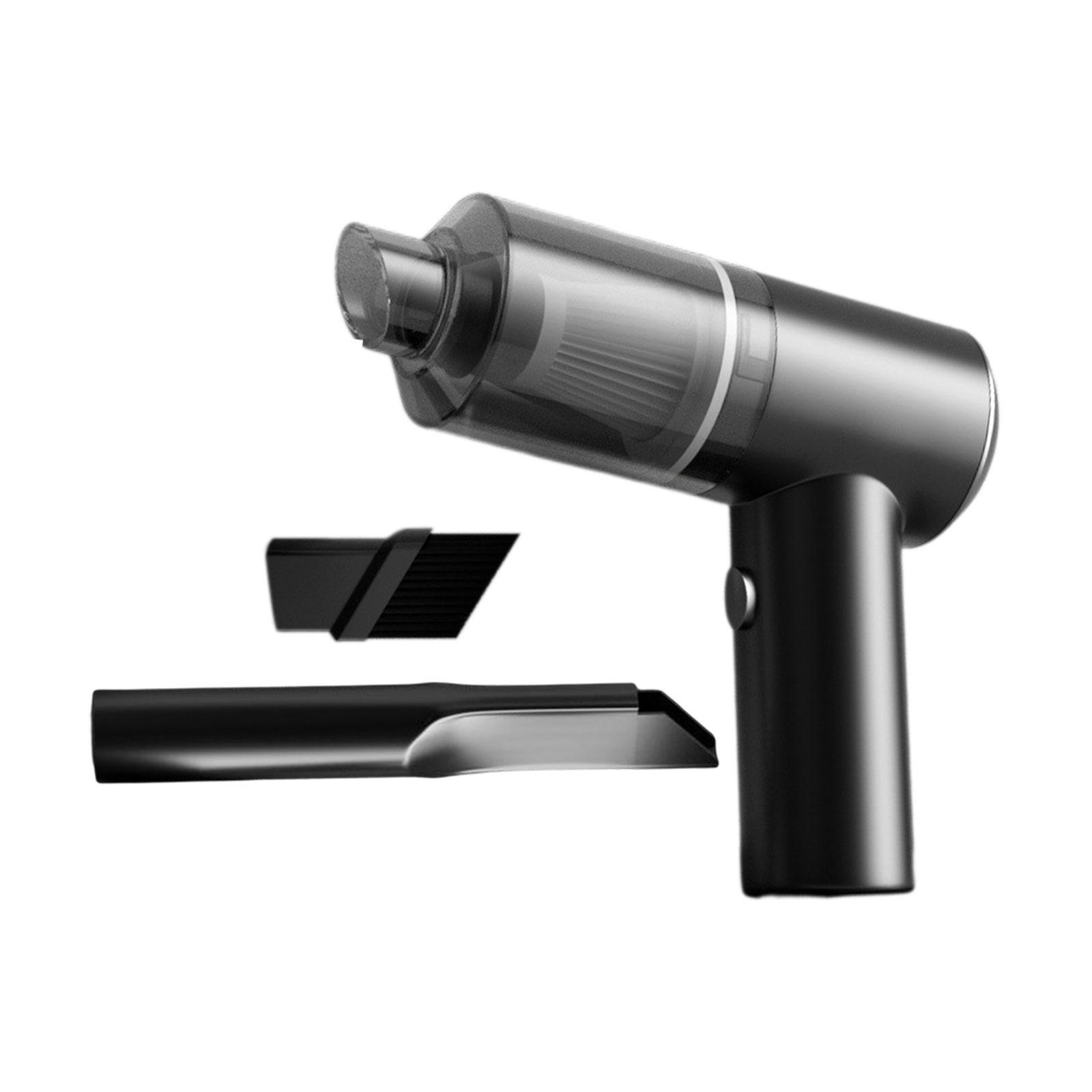 Mini Cordless Handheld Vacuum Cleaner with LED Light Detachable Black