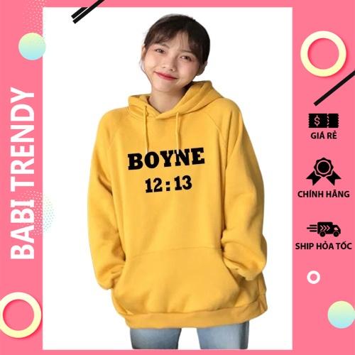 Áo hoodie nam nữ áo khoác Boyne unisex nỉ phong cách ovesize siêu đẹp Form Rộng – ST17 - babitrendy