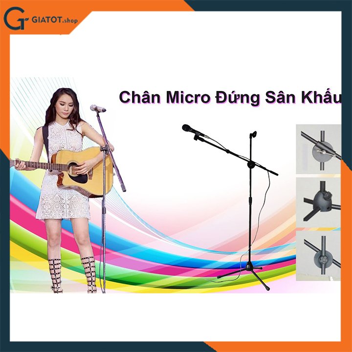 Chân micro đứng Pro Microphone Stands dùng cho phòng thu và sân khấu