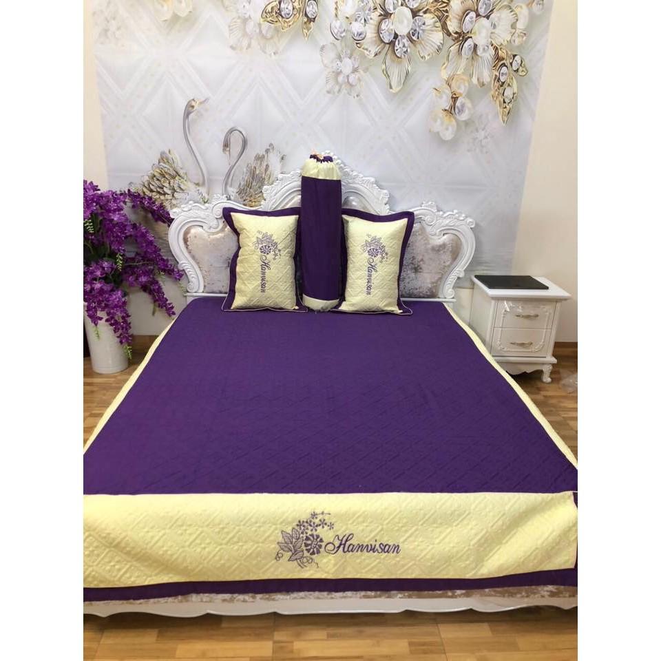 Trọn bộ chăn ga gối satin 7 món cao cấp dành cho mùa cưới