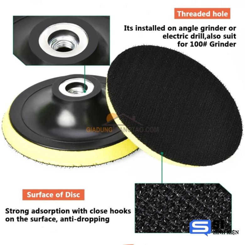 Bánh chà nhám đánh bóng mài bóng tròn 4 inch