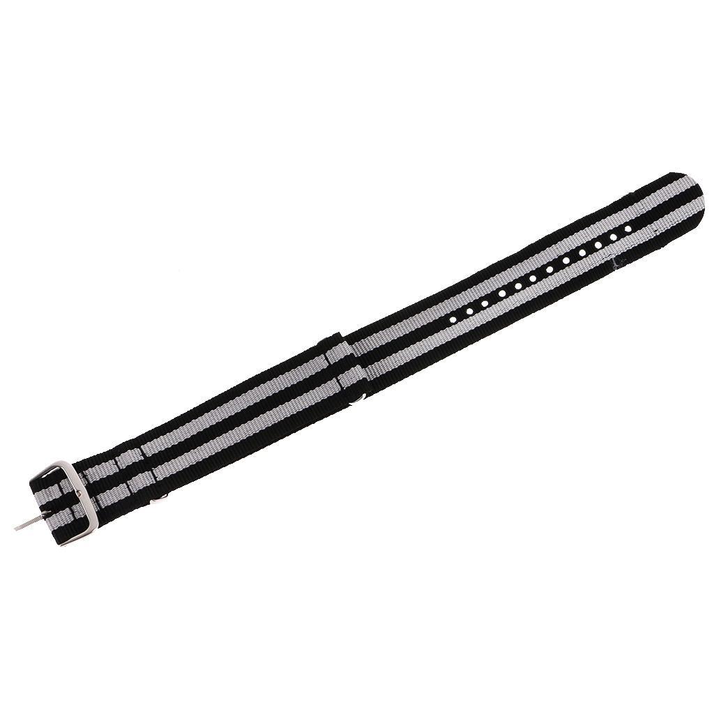 Nylon Watch Strap Wristwatch Band Stainless Steel Buckle