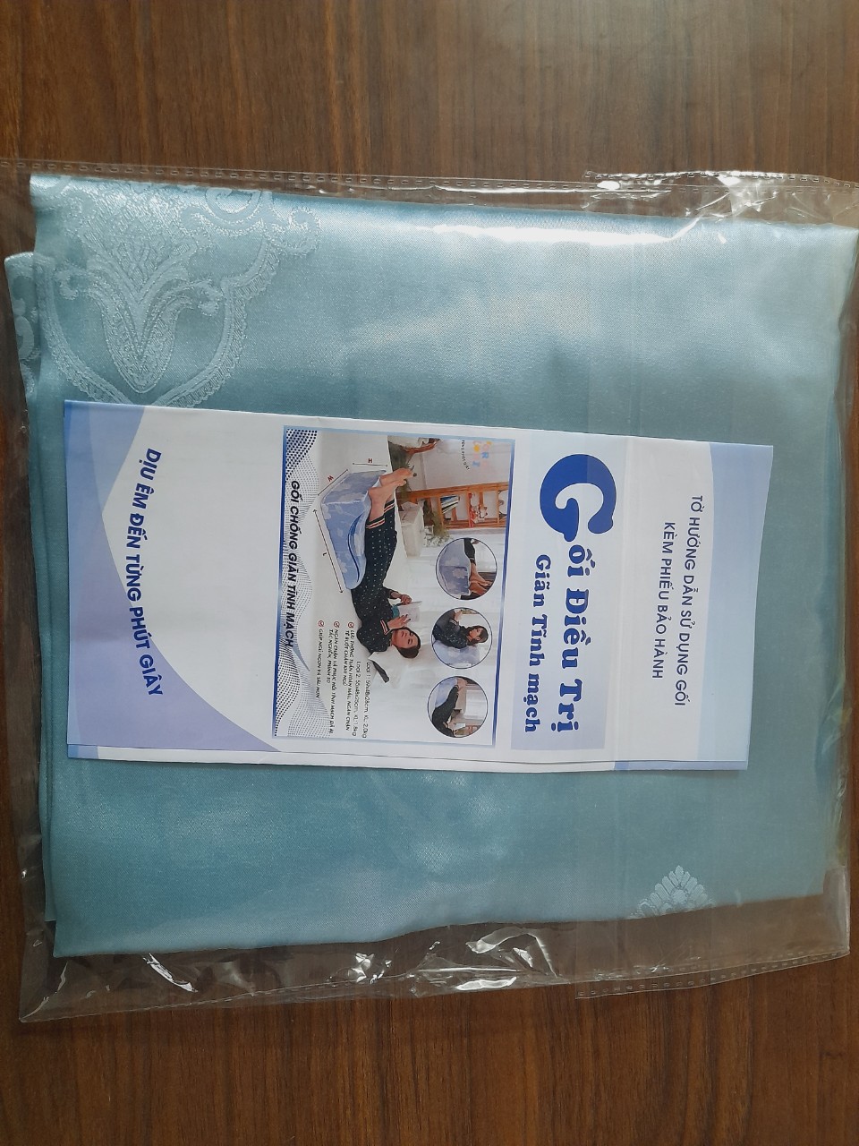VỎ GỐI KÊ CHÂN CHỐNG GIÃN TĨNH MẠCH YOROKOBI 28CM- XANH NGỌC LAM