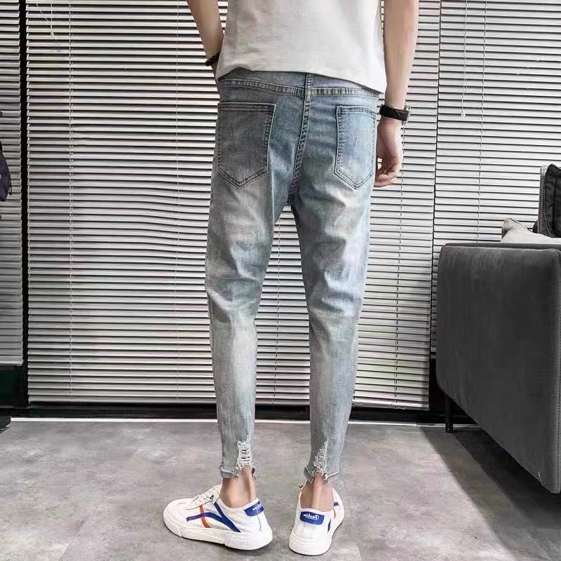 Quần Jean Nam ONEZ Phối Rách Cá Tính , Chất Chất jean co dãn Bền Màu QJ2