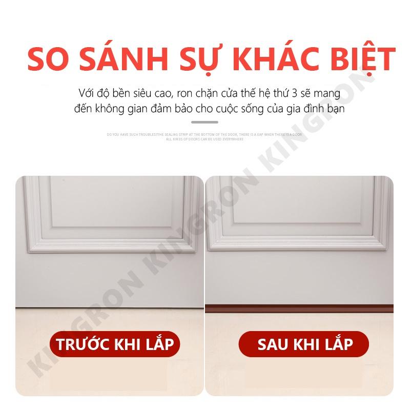 Thanh nẹp chắn khe hở dán chân cửa, chống bụi, chống côn trùng RPVC Miếng chặn cửa PVC tam giác đa năng KINGRON