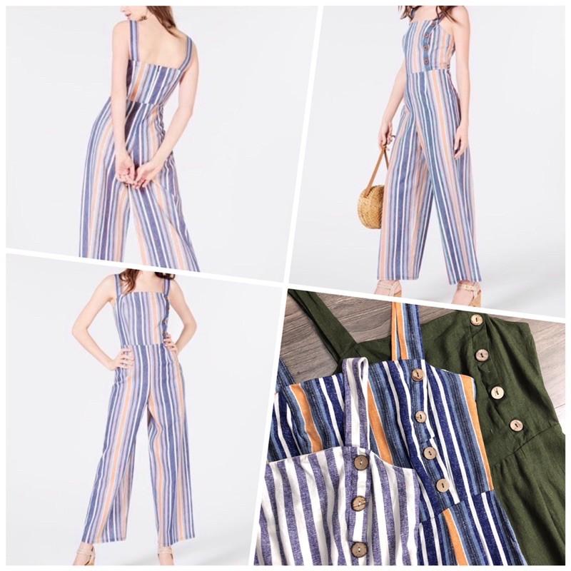 Jumpsuit Linen dây xuất xịn KlNGST0N(2163)