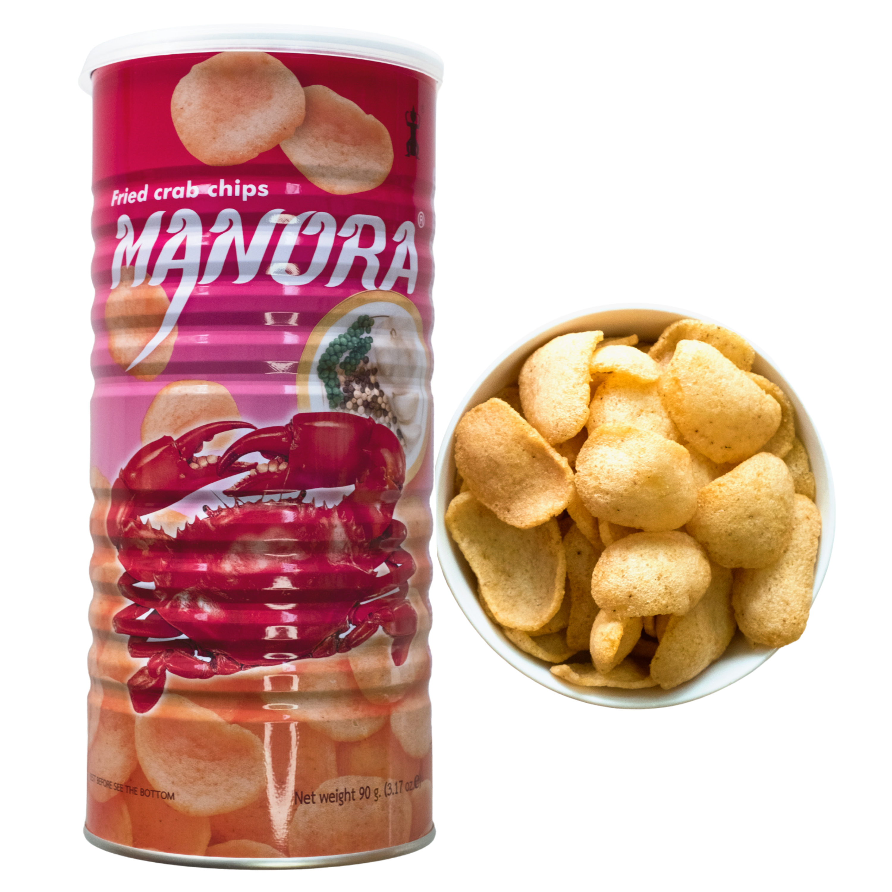 Bánh Snack Tôm/Cua Manora 90g (Lon Đỏ)