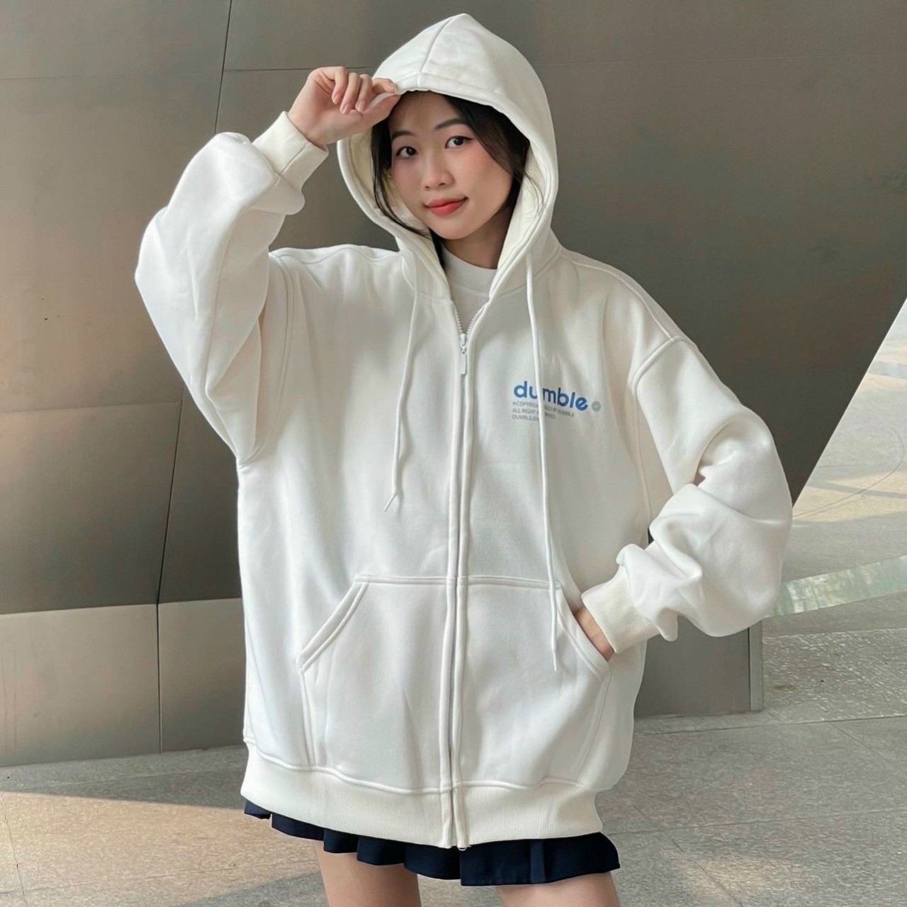 Áo khoác hoodie nỉ form rộng có mũ nam nữ unisex, áo khoác chống nắng from rộng Nam mũ đội 2 lớp to, áo khoác nam nữ giá rẻ học sinh, Áo Khoác Nỉ Ngoại AOA DUMBLE - Áo Hoodie Zip Trơn Nỉ Bông Thời Trang Cao Cấp