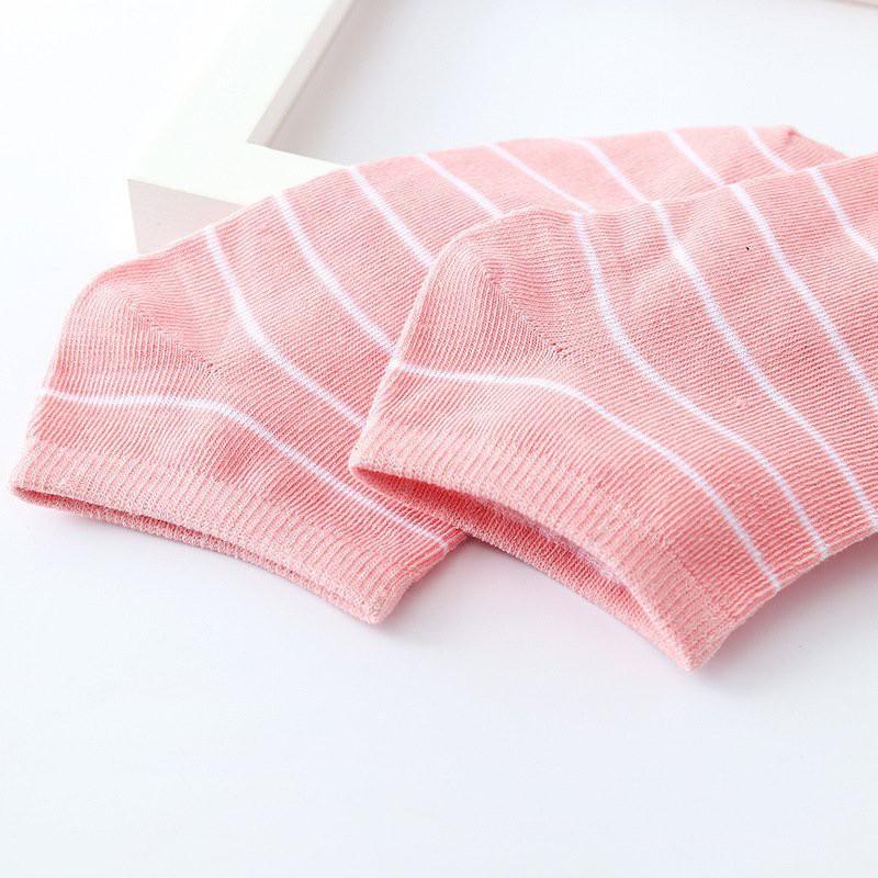 Tất  sọc pascel cổ ngắn set 5 đôi