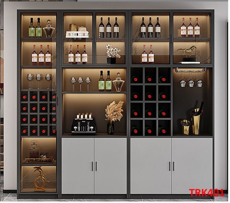 Tủ rượu cánh kính, tủ trưng bày rượu  TRK401 - Nội thất lắp ráp Viễn Đông ADV