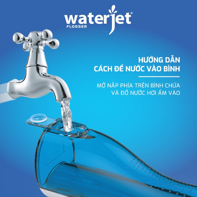 Máy tăm nước cá nhân không dây Waterjet Flosser Cordless Advanced