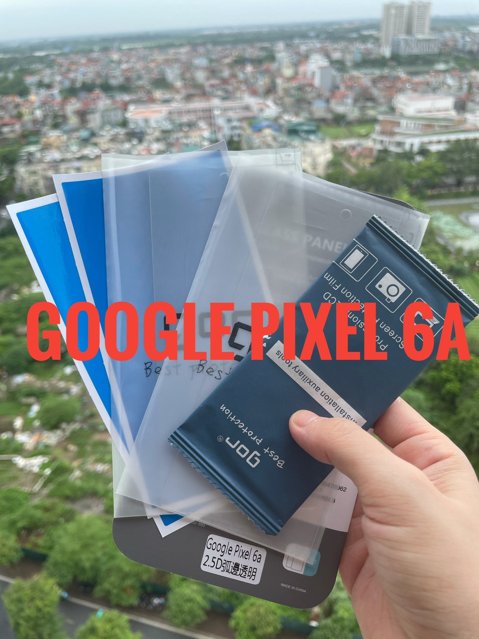 Bộ 2 Kính cường lực GOR cho Google Pixel 6A trong suốt 2.5D Hàng nhập khẩu