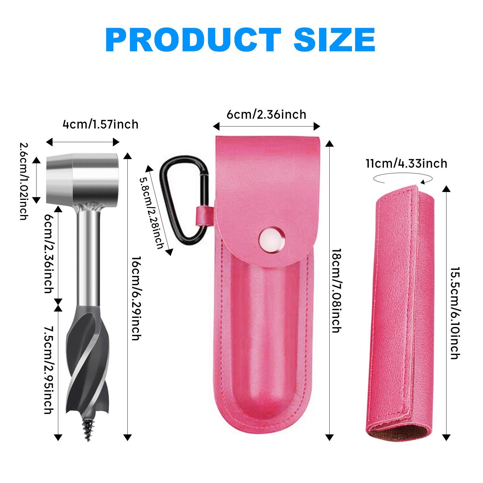 Hand Auger Drill Bit Woodworking Hand Screw Drill Camping Tool pink