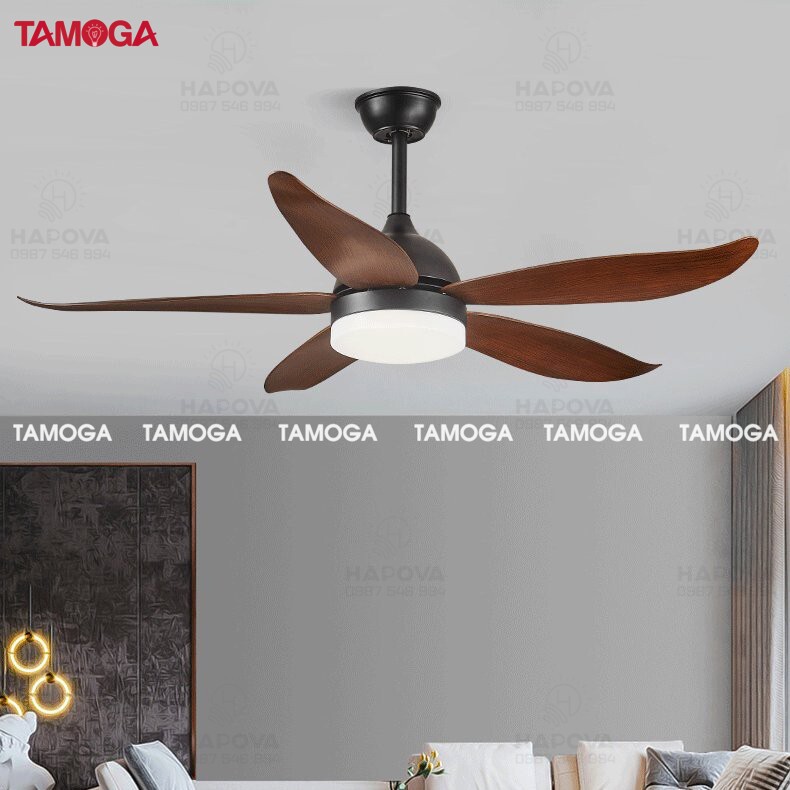 Đèn quạt trần 5 cánh gỗ TAMOGA ALICE 8075 + Tặng kèm khiển
