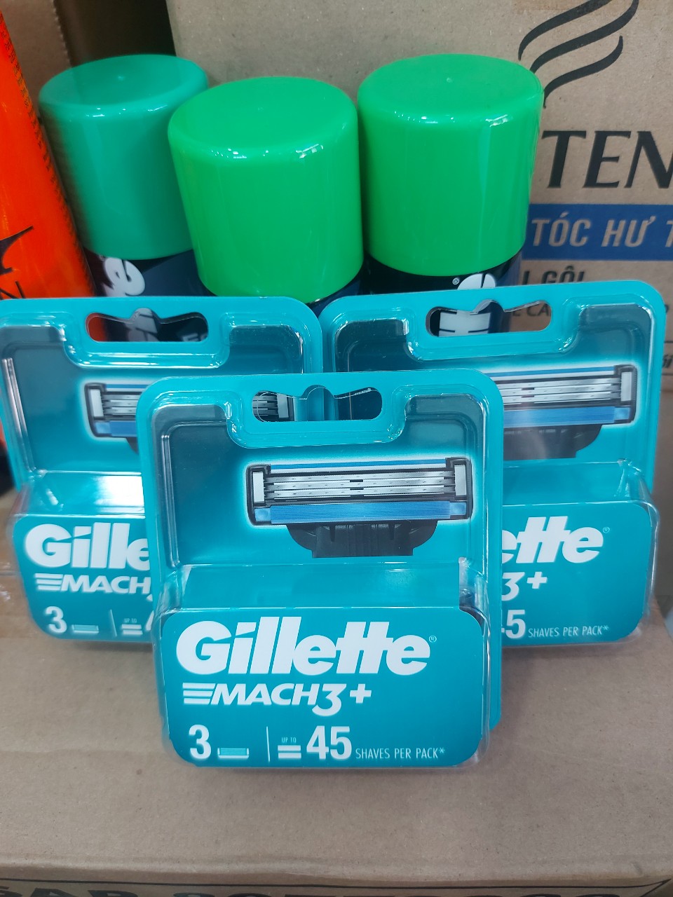 Hộp lưỡi dao cạo râu Gillette Mach3, vỉ 3 lưỡi