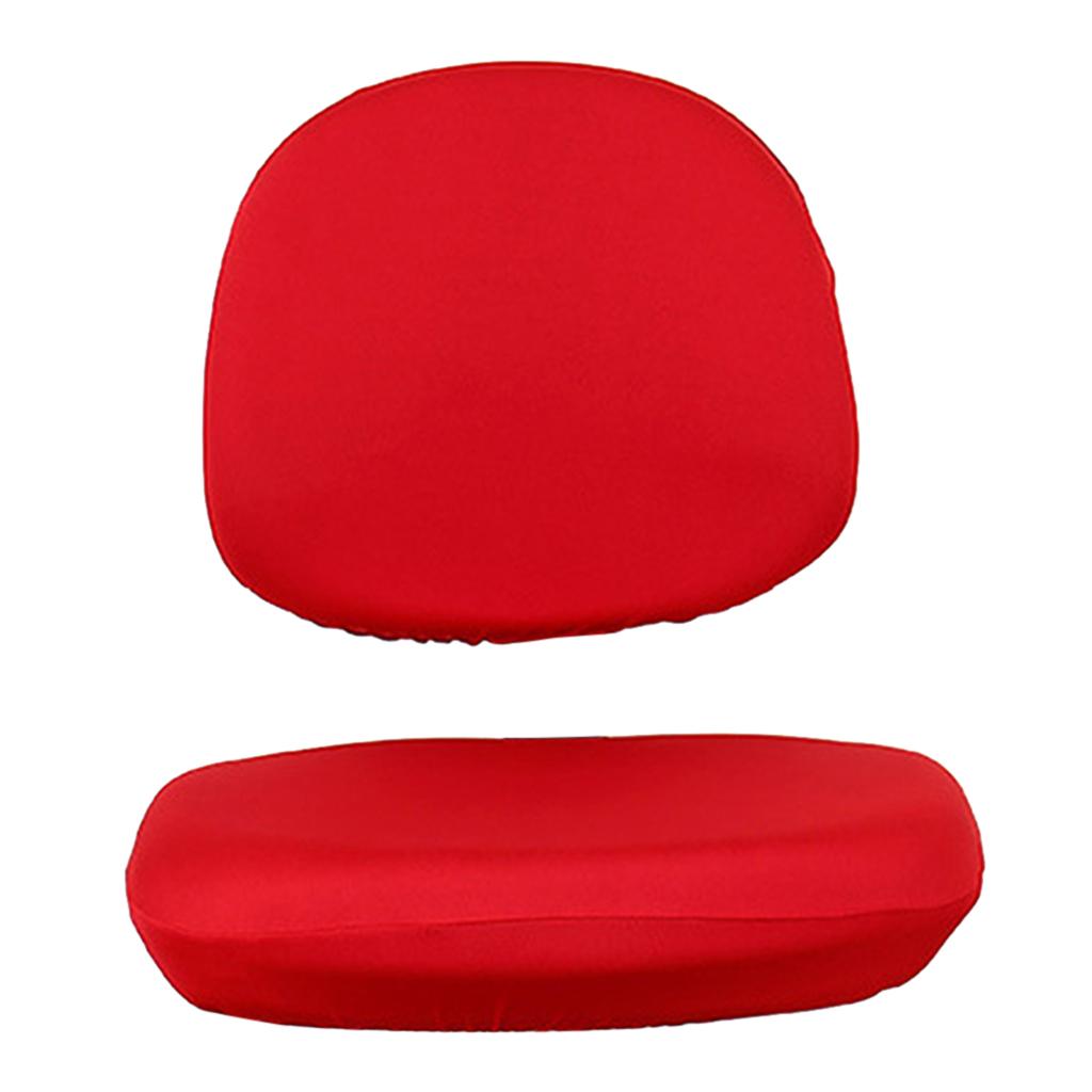 2xStretch Soft Swivel Cover Office Computer Chair Covers Red Chair Covers