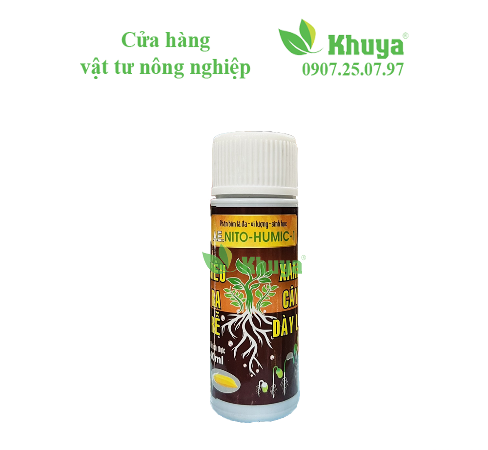 Phân bón lá sinh học AE Nito Humic Siêu Ra Rễ 40ml Xanh cây Dày lá