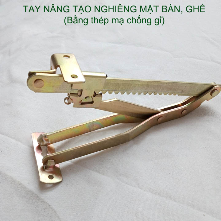 01 Tay nâng tạo nghiêng mặt bàn học, bàn làm việc, ghế, giường đa năng bằng thép dày mạ chống gỉ