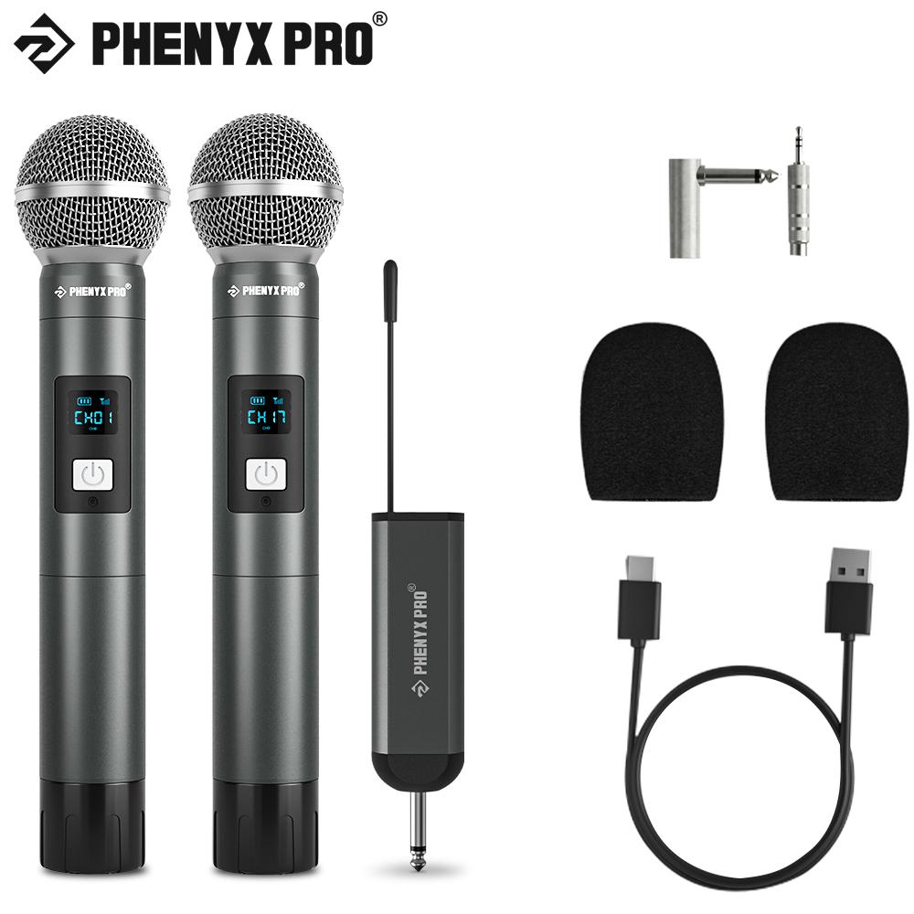 Micro không dây di động kỹ thuật số 2 kênh Ghi âm UHF Karaoke dji Mic 900mhz Mic cầm tay chuyên nghiệp Nhà thờ Màu sắc: PDP-2