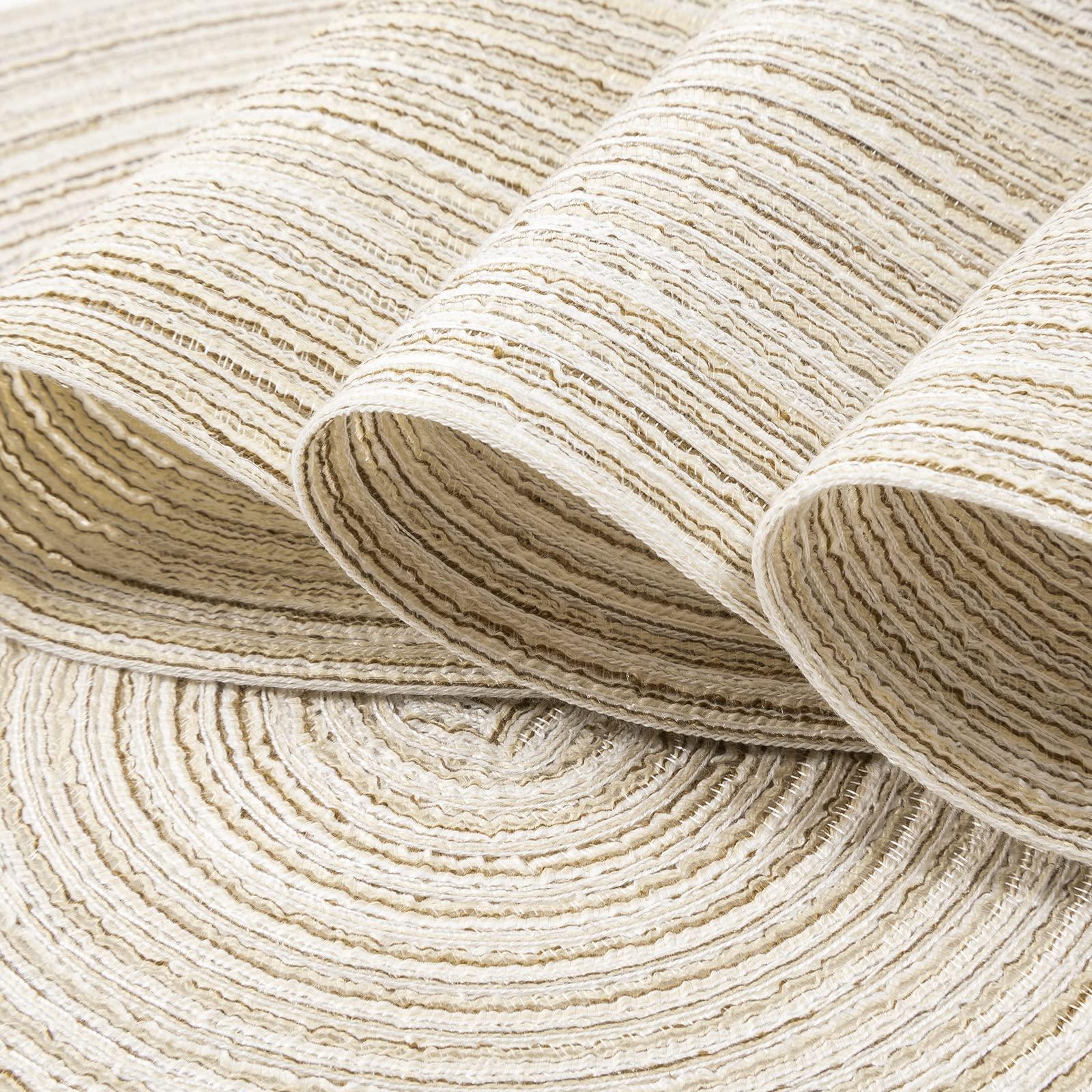 Bộ 6 Khăn Trải Tròn Vải Bện Giặt Thảm Lót Vị Tròn Cotton Chịu Nhiệt Giáng Sinh Thảm Lót Vị Trí Trang Trí Nhà Hàng, Nhà Bếp Bàn Ăn 18cm