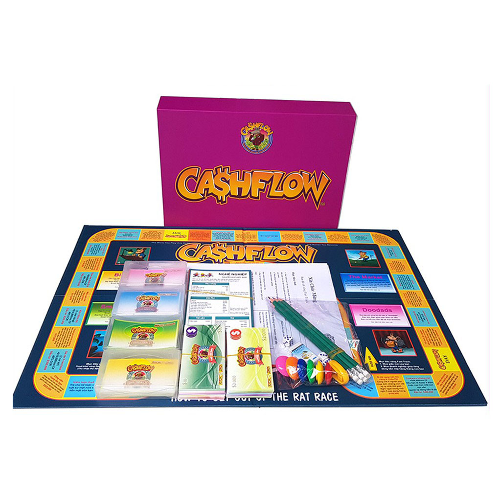 Bộ trò chơi Tài Chính CashFlow 101 Việt Hóa - Game dạy con làm giàu cash flow Robert Kiyosaki