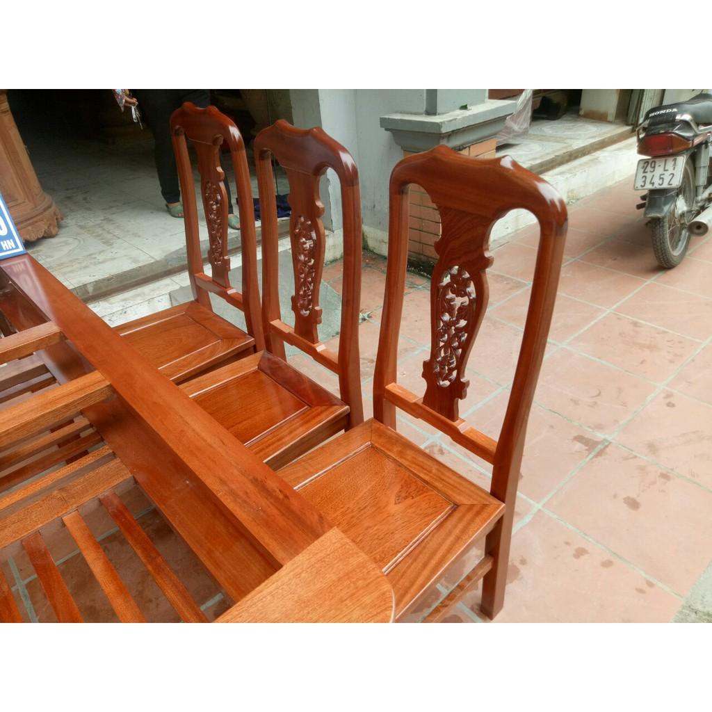 Bộ bàn ghế phòng ăn - gỗ xoan đào
