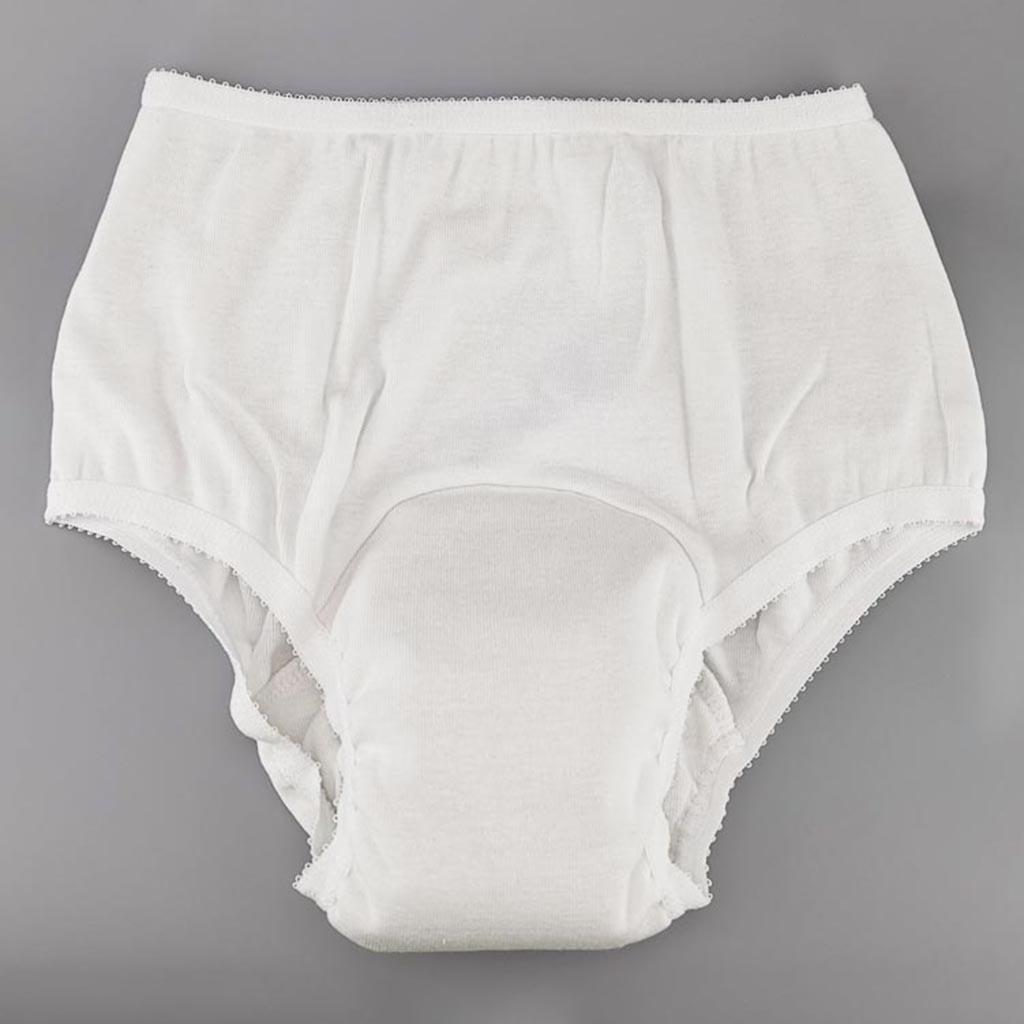 3 Pcs Washable Absorbency Incontinence Aid Cotton Underwear Briefs For Women