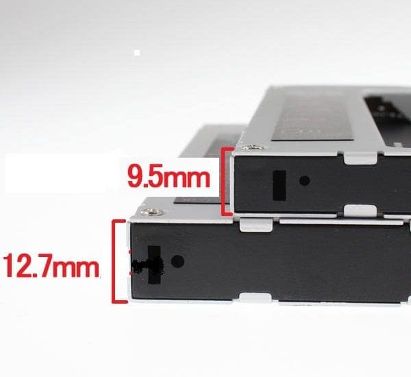 Caddy Bay 9.5mm và 12.7mm - Caddy bay chuyển đổi từ ổ dvd ra khay gắn ổ cứng, dùng cho laptop, giúp laptop có thêm ổ cứng thứ 2 - Hàng chính hãng