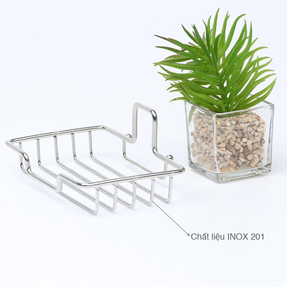 Kệ Inox SUS 304 để xà bông có miếng dán cao cấp