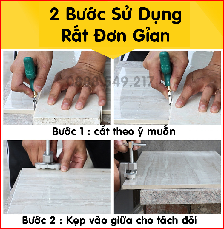 Dao cắt kính đa năng - Dao cắt gạch men đá- kiếng kèm theo dụng cụ bẻ tách gạch kính cao cấp