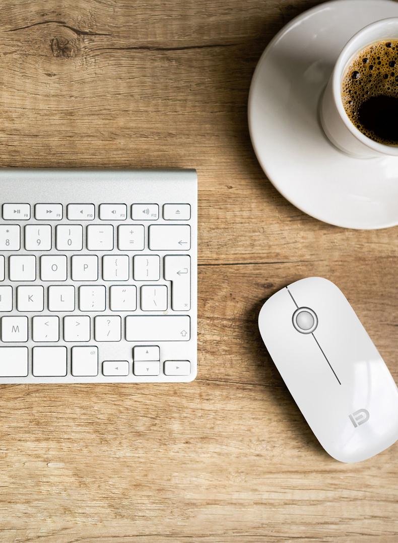 Wireless Bluetooth PC Mute Mouse Ultra-thin Ergonomic 2.4Ghz USB Optical For Notebook