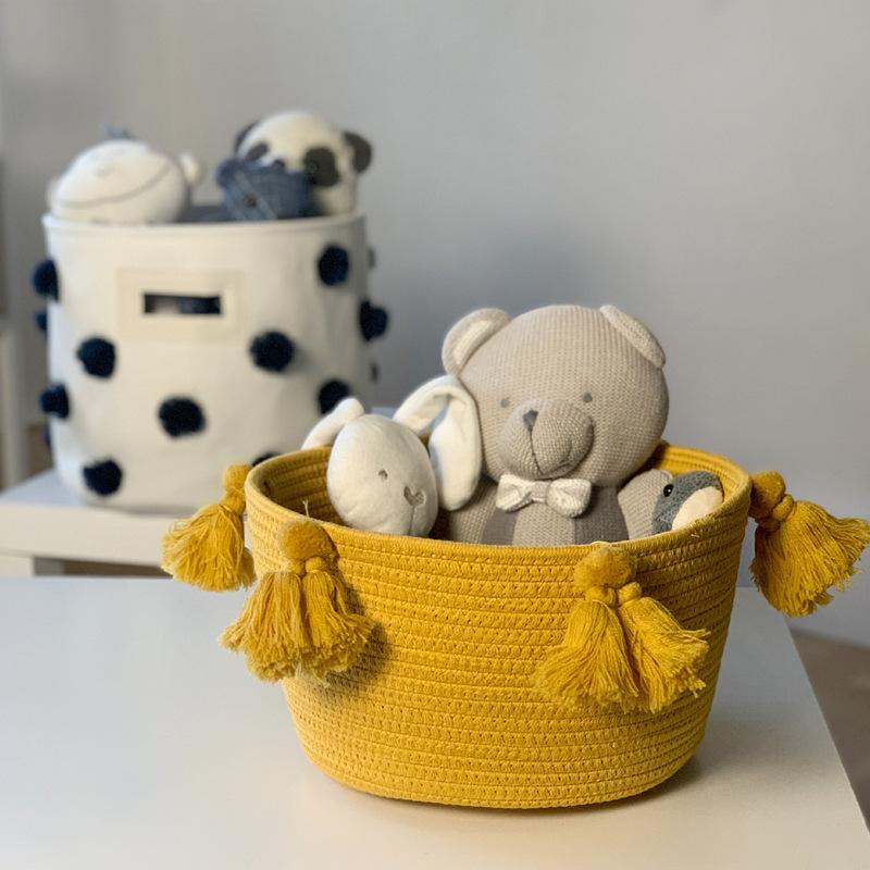 Macrame trang trí Cotton Cáp Basket