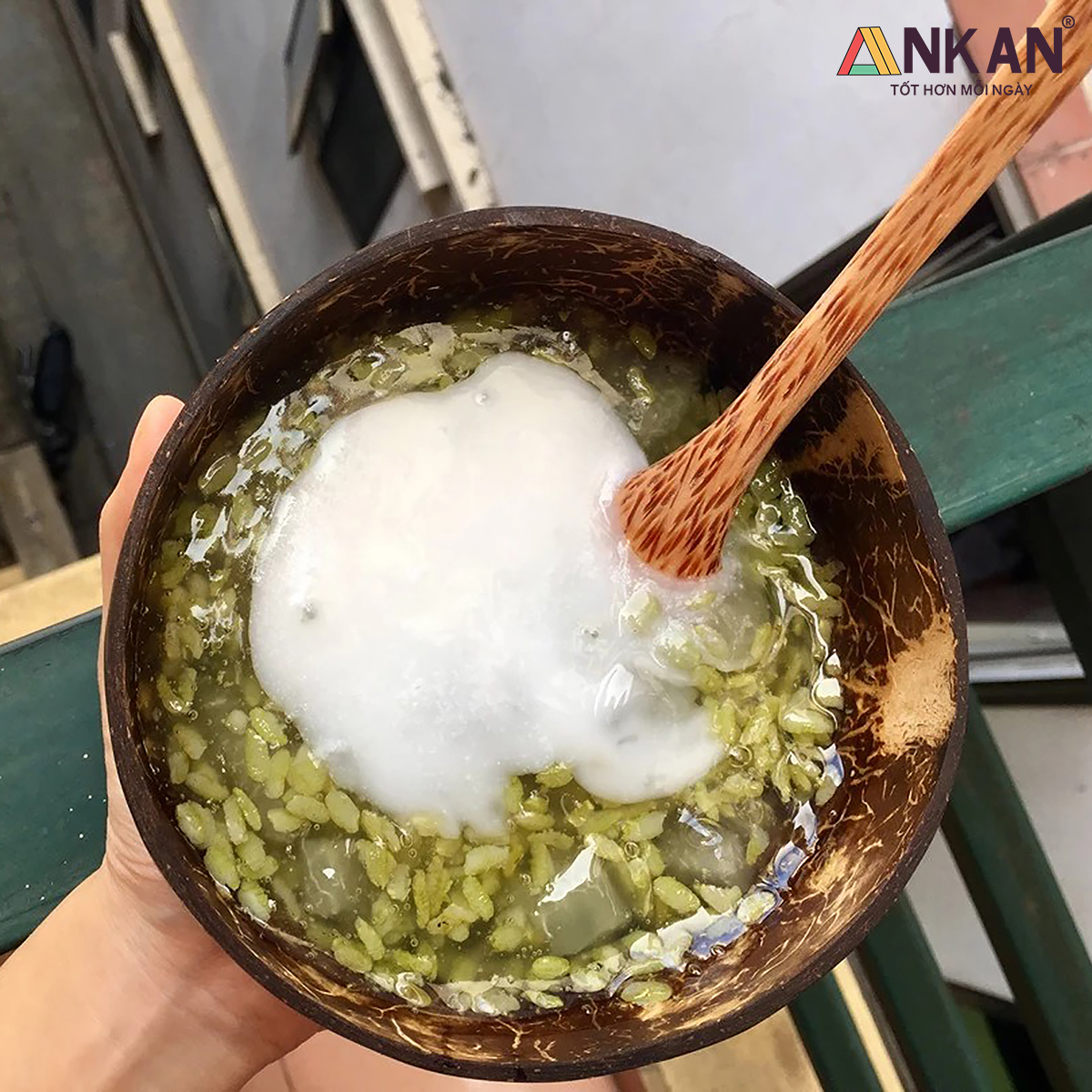 Bát Gáo Dừa Và Muỗng, Bát Gáo Dừa Thân Thiện Với Môi Trường Dùng Để Ăn Ngũ Cốc Sữa Chua Hoa Quả