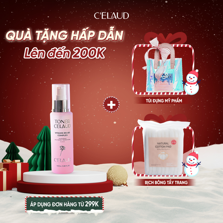 Nước hoa hồng làm dịu da và cân bằng độ pH Toner Celaud