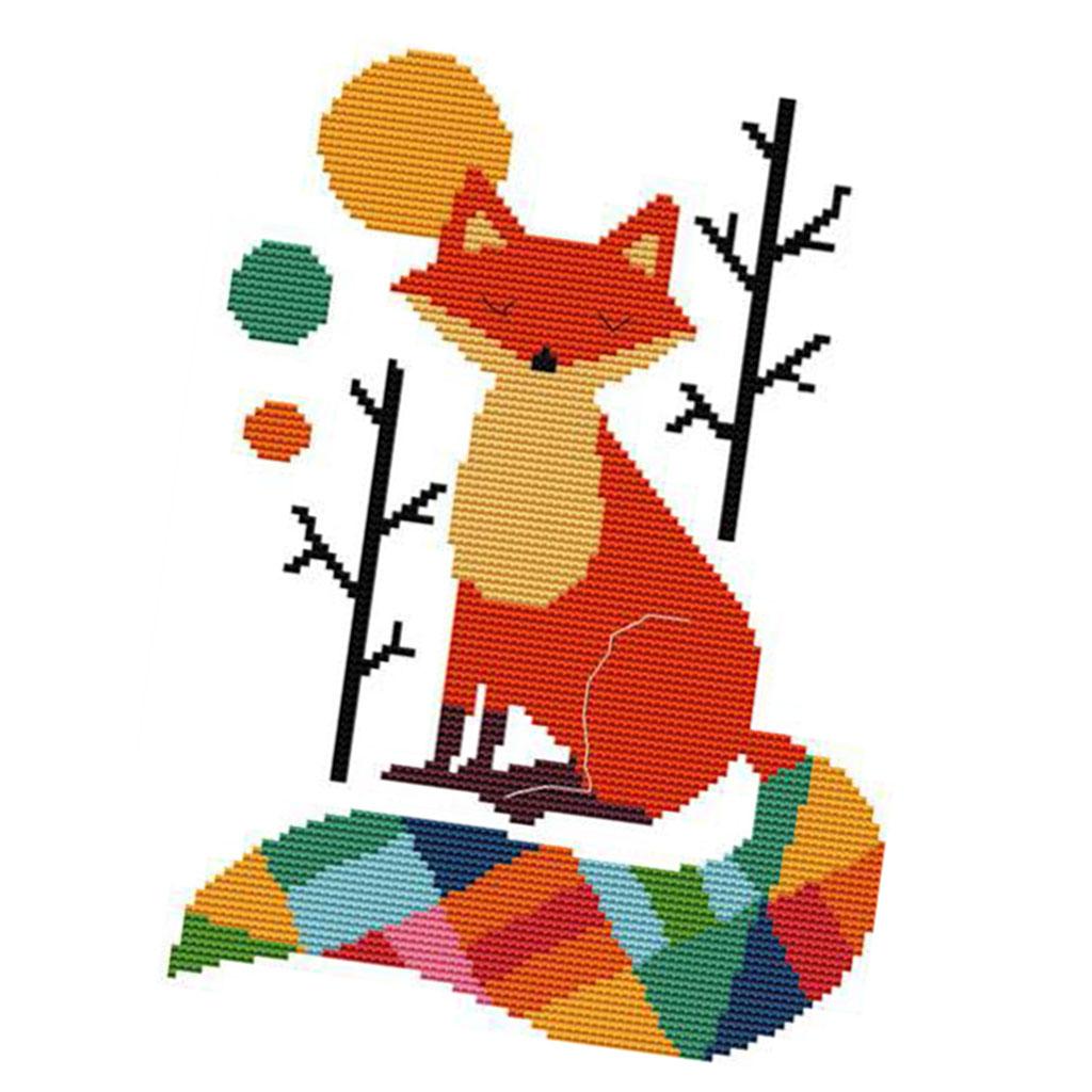 Printed Cross Stitch Kits Colorful Lowrie Embroidery Starter Kits Easy Patterns Embroidery for Girls Crafts Stamped Cross-Stitch Supplies Needlework